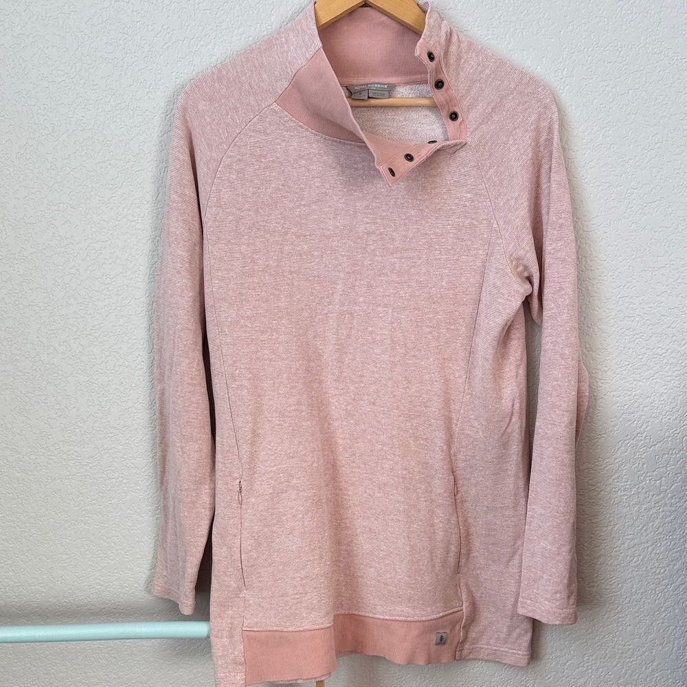 Royal Robbins Cowl Neck Sweater Buttons Pink size Small